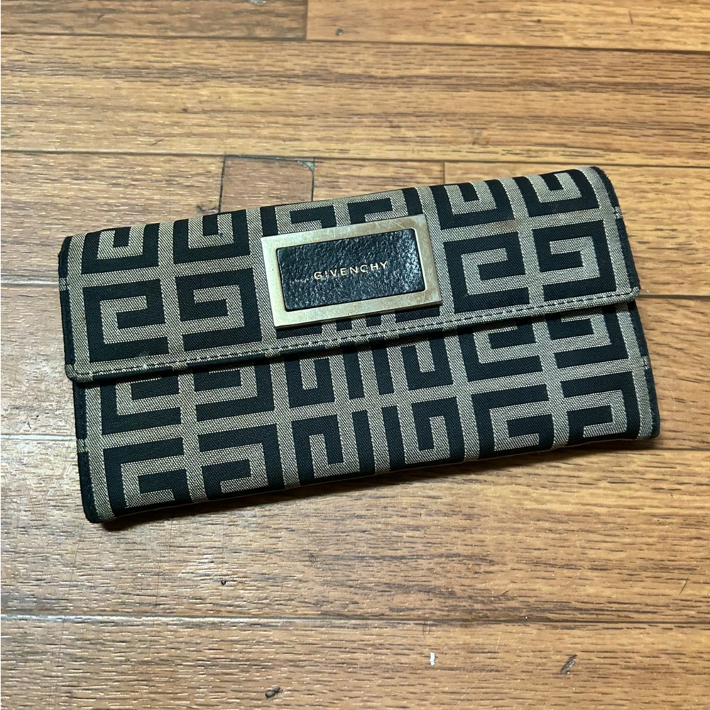 Givenchy Givenchy Black/Grey Monogram Canvas And … - image 1